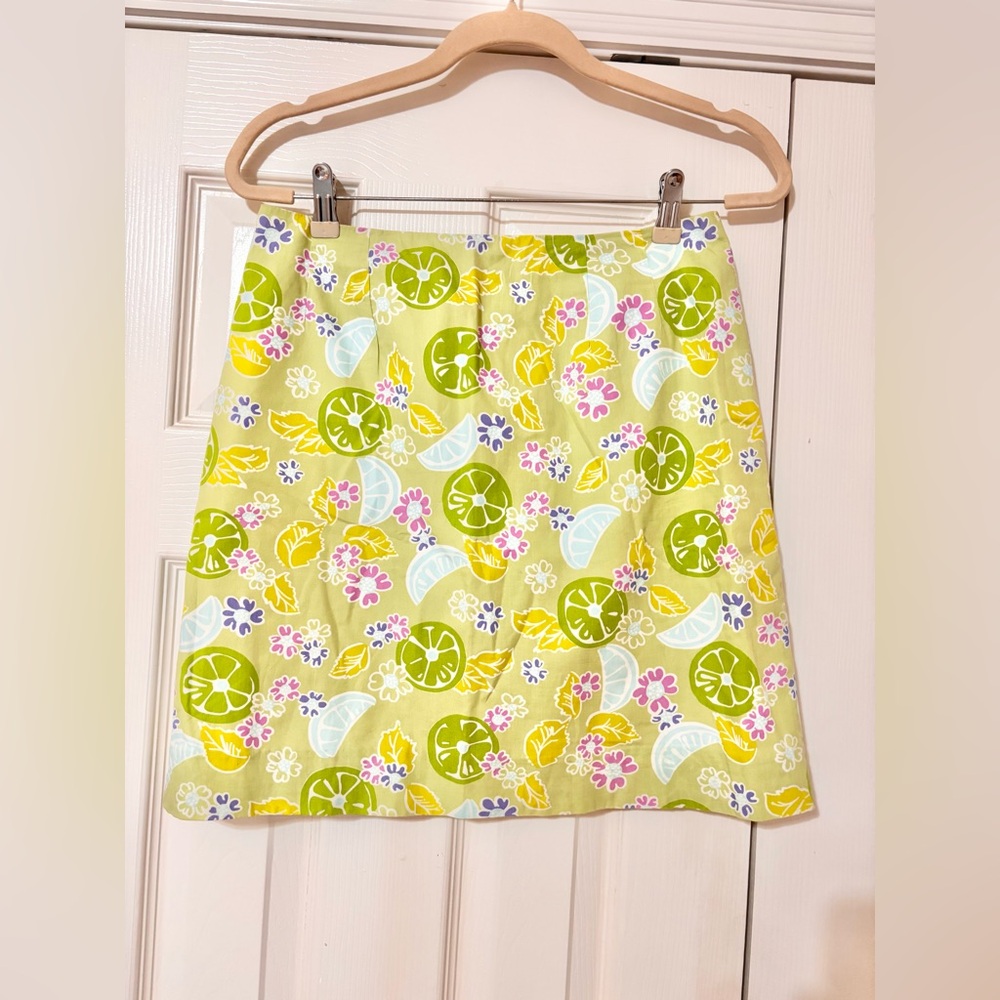 Lilly Pulitzer Citrus Floral A-Line Skirt